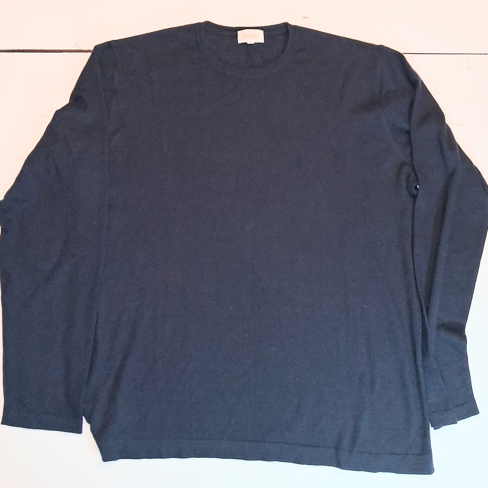 Navy Blue Long Sleeve Brioni Sweater